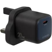 Levelo 20W GaN UK Adapter Black - LVLVRO20WBKBL