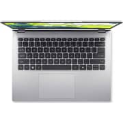 Acer Aspire Spin 14 2-in-1 Convertible (2025) Laptop - 1st Series / Intel Core Ultra 7-155U / 14inch WUXGA / 1TB SSD / 16GB RAM / Windows 11 Home / English & Arabic Keyboard / Light Silver / Middle East Version - [ASP14-51T-74V7]