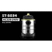 Winning Star Drum Vacuum Cleaner Stainless Steel/Black - ST-5034
