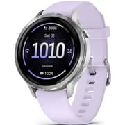Garmin Venu 4 Smartwatch Silver With Periwinkle Silicone Band