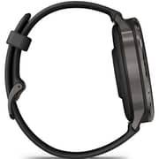 Garmin Venu 4 Smartwatch Slate With Black Silicone Band