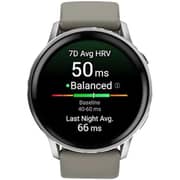 Garmin Venu 4 Smartwatch Silver With Grey Silicone Band