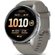 Garmin Venu 4 Smartwatch Silver With Grey Silicone Band