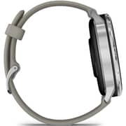 Garmin Venu 4 Smartwatch Silver With Grey Silicone Band