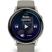 Garmin Venu 4 Smartwatch Silver With Grey Silicone Band