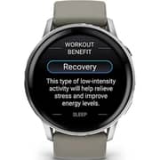 Garmin Venu 4 Smartwatch Silver With Grey Silicone Band