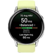 Garmin Venu 4 Smartwatch Silver With Citron Silicone Band