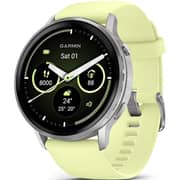 Garmin Venu 4 Smartwatch Silver With Citron Silicone Band