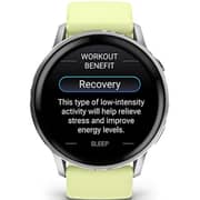 Garmin Venu 4 Smartwatch Silver With Citron Silicone Band