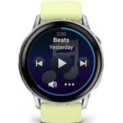 Garmin Venu 4 Smartwatch Silver With Citron Silicone Band