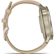 Garmin Venu 4 Smartwatch Lunar Gold With Bone Silicone & Light Sand Leather Band