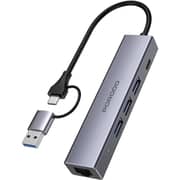 Porodo 5-in-1 Multi Port Hub - PDIHRJ51GY