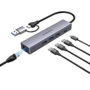Porodo 5-in-1 Multi Port Hub - PDIHRJ51GY