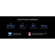 Netgear Orbi 970 Series Quad Band WiFi 7 Mesh Router with 2 Satellite - RBE973S-100EUS