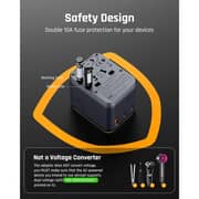 Voltme 5-in-1 Universal Travel Adapter Black - F4029