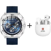 Swiss Military DOM 7 Smart Watch Silicon Blue + VICTOR 6 Earbuds
