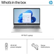 HP (2023) Laptop - 13th Gen / Intel Core i7- 1355U / 15.6inch FHD / 512GB SSD / 16GB RAM / Shared Intel Iris Xe Graphics / Windows 11 Home / English Keyboard / Natural Silver / International Version - [15-FD0127DX]