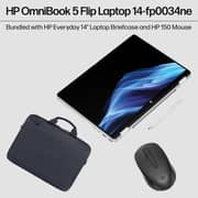 HP OmniBook 5 Flip (2025) Laptop - 1st Series / Intel Core 7 - 150U / 14inch FHD / 1TB SSD / 24GB RAM / Shared Intel Graphics / Windows 11 Home / English & Arabic Keyboard / Glacier Silver / Middle East Version - [14-FP0034N]