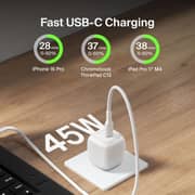 Belkin BoostCharge 45W PD Wall Charger White with C to C Cable 1m - WCA013KQ1MWH-B6