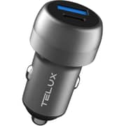 Telux Car Charger With Cable Grey - TX.POWERGO-CCPG38C.GY