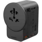 Aukey 1 Pc Travel Adaptor Black - PA-TA11A