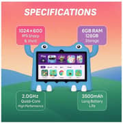 Oteeto TAB 73 Kids Tablet - WiFi 128GB 6GB RAM 7inch Blue