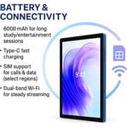 Oteeto TAB 16 Tablet - WiFi+5G 512GB 8GB RAM 10.1inch Blue with Keyboard Mouse Touch Pen