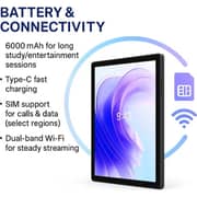 Oteeto TAB 16 Tablet - WiFi+5G 512GB 8GB RAM 10.1inch Grey with Keyboard Mouse Touch Pen