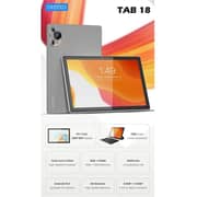 Oteeto TAB 18 Tablet - WiFi+4G 512GB 8GB RAM 10.1inch Blue With Keyboard, Cover & Stylush Pen