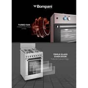 Bompani 4 Burner Gas Cooker 60x60cm Silver - BO614BIXT