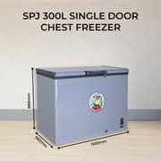 SPJ Single Door Chest Freezer 300L Grey - POSH-SLW395C