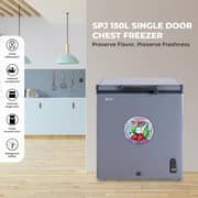 SPJ Single Door Chest Freezer 150L Grey - POSH-SLW210C