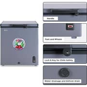 SPJ Single Door Chest Freezer 150L Grey - POSH-SLW210C