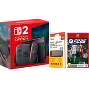 Nintendo Switch 2 Joy Con Handheld Console 256GB Black - EA Sports FC26 + Screen Protector
