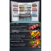 Hoover French Door Refrigerator 415L Inox - HXD-M540-S