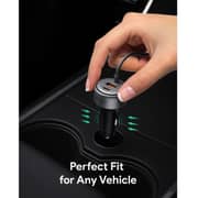 Aukey Car Charger with Built-in Cable Grey - CC-P2-GY