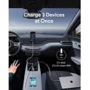 Aukey Car Charger with Built-in Cable Grey - CC-P2-GY