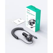 Aukey Car Charger with Built-in Cable Grey - CC-P2-GY