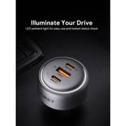 Aukey 3-Port Car Charger Grey - CC-P4-GY