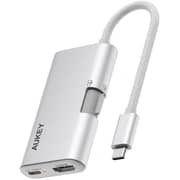 Aukey TravelDok 3-in-1 Hub Adapter - UH-CUH01-SV
