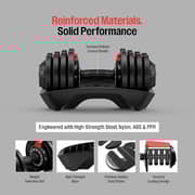 Sparnod Fitness 36kg Total Adjustable Dumbbell Set (Set of 2) – 12 Weight Increments with Thickened Base | One-Hand Quick Dial & Safety Lock for Full-Body Home Workout - SAD-18