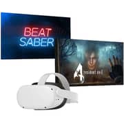 Meta Quest-2 VR Headset with Resident Evil 4 Bundle 128GB White - 899-00451-01