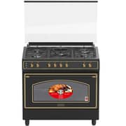 Generaltec 5 Burners Gas Cooker 90x60cm Black - GCTR98BR