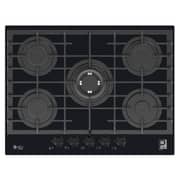 Purity Built In Gas Hob 5 Burners Heavy Duty Grids 70 cm - Black - HPT713G