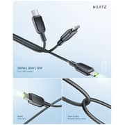 Heatz 3-in-1 Fast Charging Cable Black - ZC306