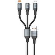 Heatz 3-in-1 Fast Charging Cable Black - ZC311