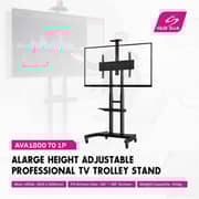Skill Tech Durable TV Trolley Stand Matte Black - AVA1800701P