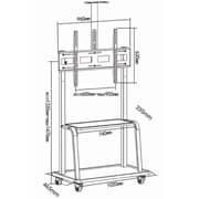 Skill Tech Mobile TV Stand Matte Black - DG110BFS