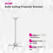 Skill Tech Solid Ceiling Projector Bracket Matte White - SH08P