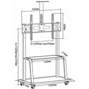 Skill Tech Economy Mobile TV Stand with AV Component Shelf Black - SH100FS